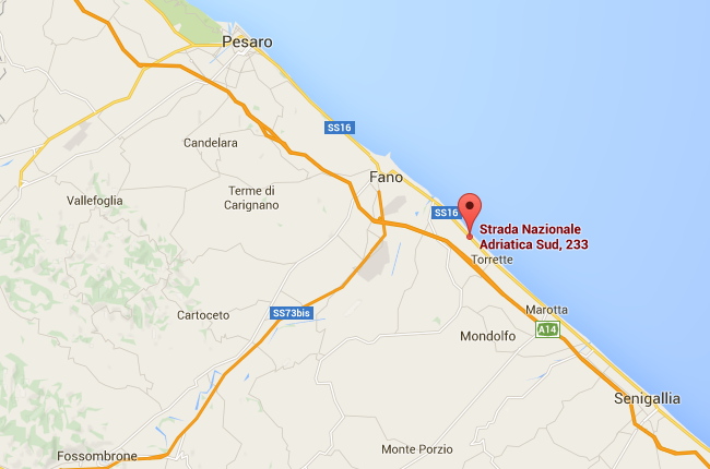 Google Maps per Area di Sosta Adriatico - Strada Nazionale Adriatica Sud, n.233 Fano